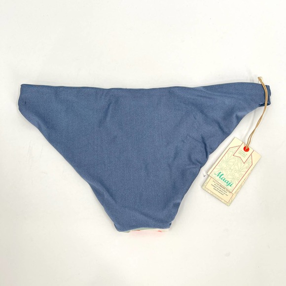 MAAJI Swimsuit Womens Medium Blue Orange Crystal Cavern Bikini Bottom Reversible - Picture 5 of 10